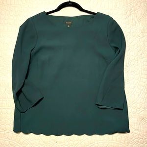 Talbots back detail green shirt sz small